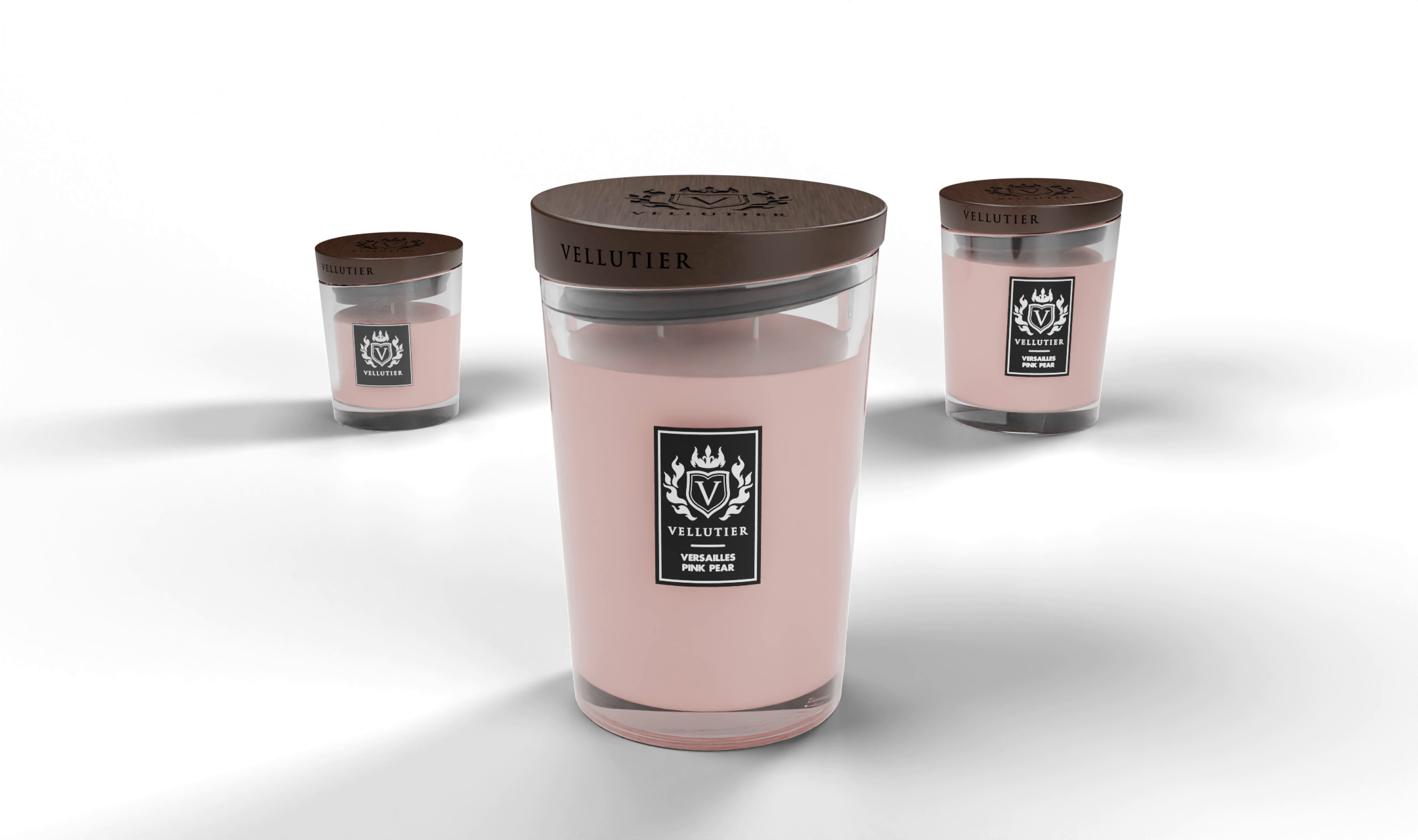 Inszenierung von VELLUTIER Kerzen Versailles Pink Pear